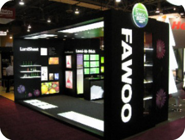 Lumisheets Trade Show Booth